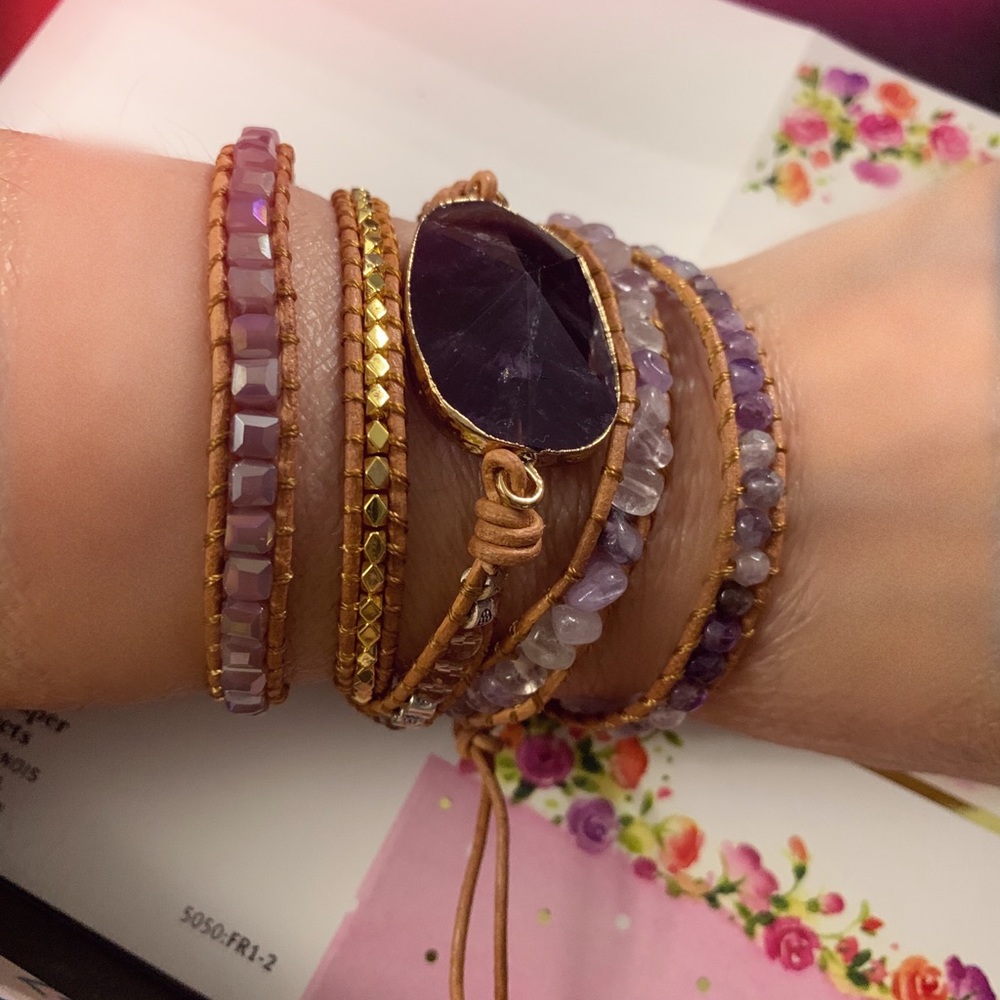 💓Amethyst Wrap-around bracelet